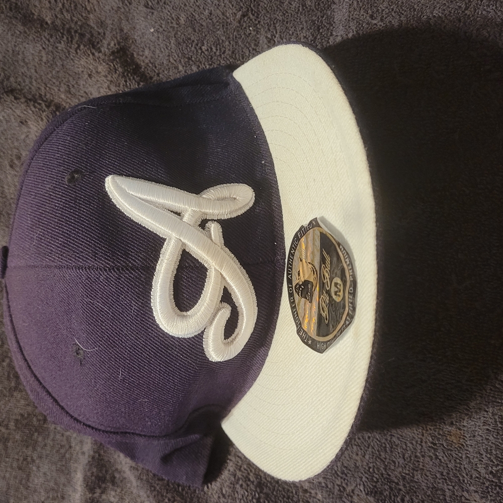 Purple and White Baseball Cap